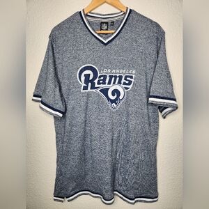 NFL Team Apparel Blue Los Angeles Rams Jersey Shirt With Logo Womens Size XL